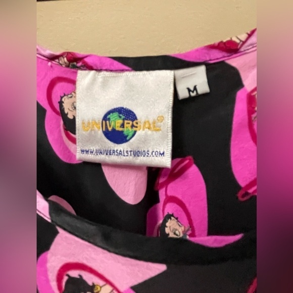 Universal Women VTG 90’s Betty Boop Printed Silk Slip Dress Nightgown Size Med - Picture 4 of 4